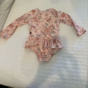 Charming Pink Floral Kids Bodysuit